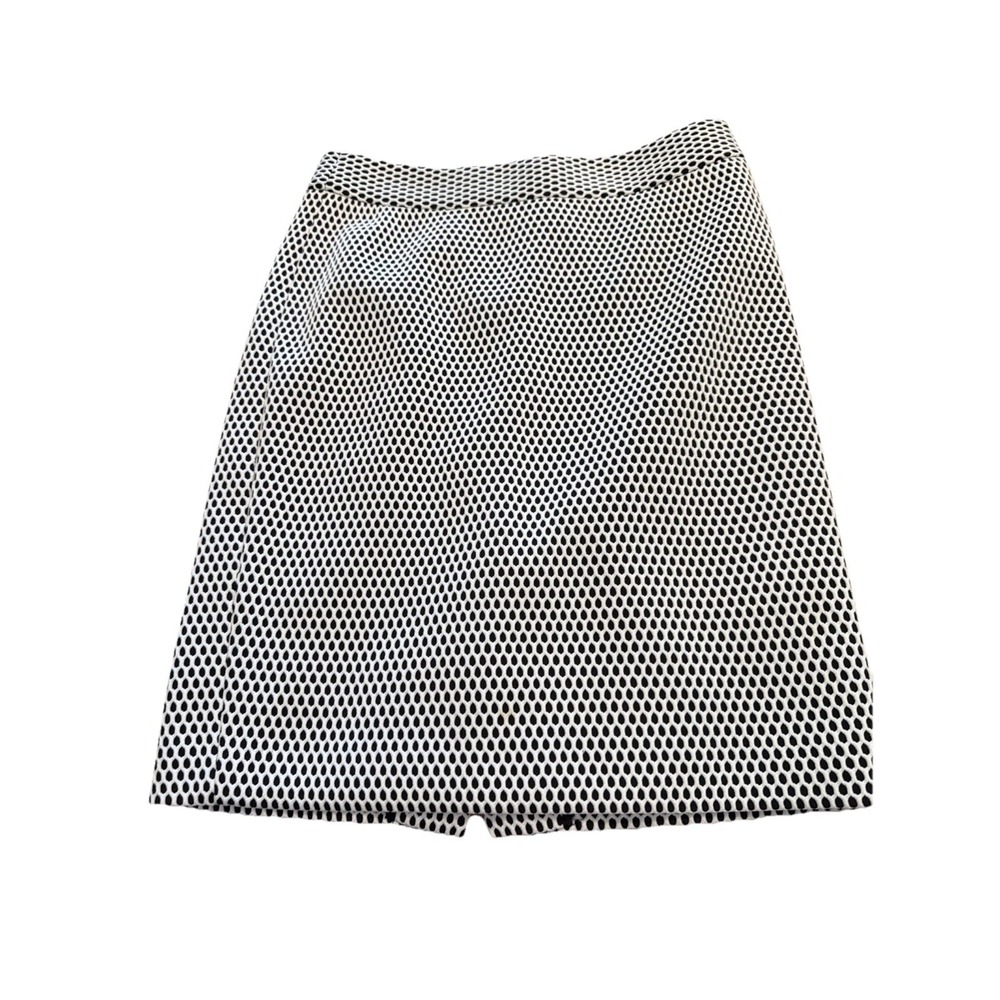 Banana Republic Bond Lace Pencil Skirt Black White Textured Mesh Women's Size 6